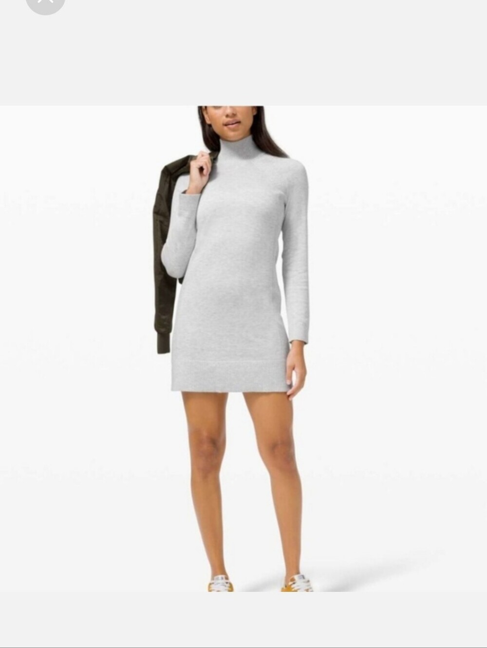 lululemon athletica Light Gray Turtleneck Mini Dress